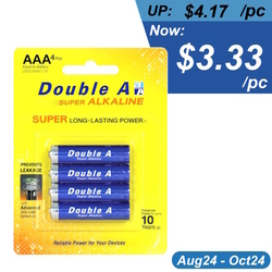  DA SP - DOUBLE A Super Alkaline Battery 4's (AAA)