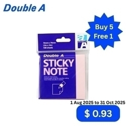  OFFER06 DA STICKY NOTE 76x76MM, PASTEL PINK