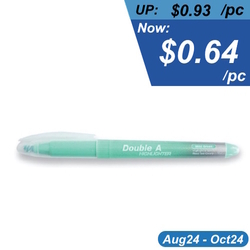  DA SP - DOUBLE A Pen-Shape Mild Colour Highlighter (Green)