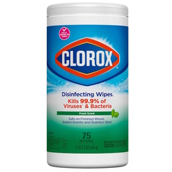  CLOROX Disinfectant Wipes 75 Sheets - Fresh Scent (Canister)