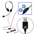  Elelcom Headset With Microphone HS-HP01SUBK (USB-A)