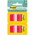  3M Post-it® Flags 680-RD2, 1"x1.7"x 50 Sheets/Red Colour (Pack of 2 Pad)