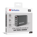  VERBATIM Travel Charger 4 Port 100W PD 3.0 & QC 3.0 GaN