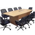  Boat Shaped Conference Table 2.4M (Maple)
