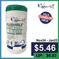  OFFER01 - KLEEN-UP Flushable Bathroom & Toilet Cleaning Wipes 75's