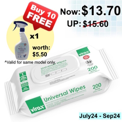  OFFER02 - VIROX Universal Wipes 200's