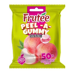  FRUTEE Peel-A-Gummy Candy - Peach, 40g