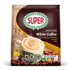  SUPER 2-in-1 Charcoal Roasted Ipoh White Coffee - Coffee & Creamer, 25g x 15's