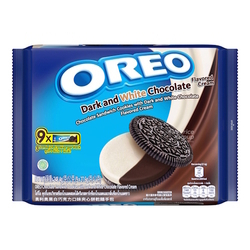  OREO Sandwich Cookies Biscuits - Dark & White Chocolate, 27.6g x 9's