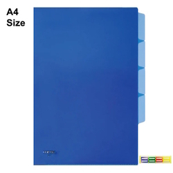  CENTRE L-Shape Folder With Index A4, 12's/Pack (Blue)
