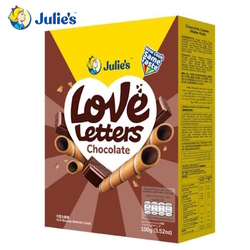  JULIE'S Love Letters - Chocolate, 100g/2's