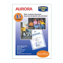  AURORA A5 Laminating Pouch, 100's