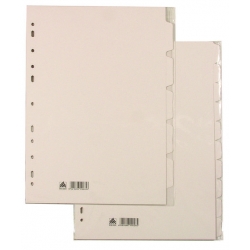 POP BAZIC Cardboard Divider, A4 10 Subject