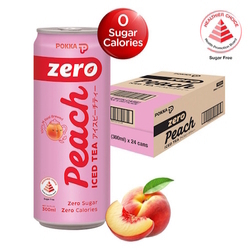  POKKA Zero Peach Iced Tea, 300ml x 24's