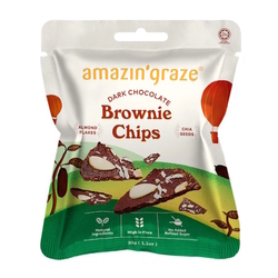  AMAZIN' GRAZE Mini Brownie Chips - Dark Chocolate , 30g x 20's