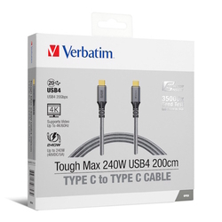  VERBATIM Tough Max 240W USB4 Type C to Type C Cable 120cm, 66822
