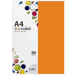  POP ARTZ Creative Paper A4, 160g 30's/Pkt (Orange)