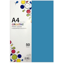  POP ARTZ Creative Paper A4, 120g 50's/Pkt (Blue)