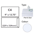  BESFORM White Envelope, Peel & Seal 9" x 12.75"/C4 (Pack of 50's)