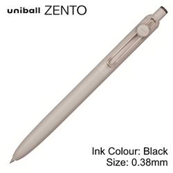  UNI Uniball Zento Basic Model Retractable Rollerball Pen UBN-ZS-38, 0.38mm (Black Body)