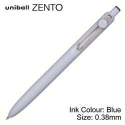  UNI Uniball Zento Basic Model Retractable Rollerball Pen UBN-ZS-38, 0.38mm (Blue Body)