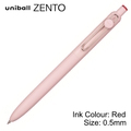  UNI Uniball Zento Basic Model Retractable Rollerball Pen UBN-ZS-05, 0.5mm (Red Body)