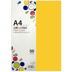  POP ARTZ Creative Paper A4, 120g 50's/Pkt (Gold)