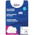  AVERY Fabric Name Badge Labels L4785-20, 200's (80x50mm)