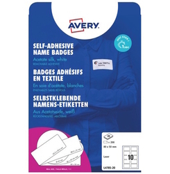  AVERY Fabric Name Badge Labels L4785-20, 200's (80x50mm)