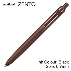  UNI Uniball Zento Standard Model Retractable Rollerball Pen UBN-ZSC-07, 0.7mm (Umber Body)