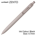  UNI Uniball Zento Basic Model Retractable Rollerball Pen UBN-ZS-07, 0.7mm (Black Body)