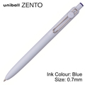  UNI Uniball Zento Basic Model Retractable Rollerball Pen UBN-ZS-07, 0.7mm (Blue Body)