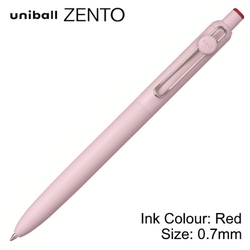  UNI Uniball Zento Basic Model Retractable Rollerball Pen UBN-ZS-07, 0.7mm (Red Body)