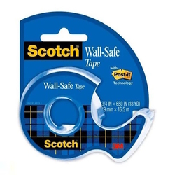 3M Scotch® Wall Safe Tape with Dispenser 183-EF, 19mm x 16.5m (3/4" x 650") 3M Scotch® Wall Safe Tape with Dispenser 183-EF, 19mm x 16.5m (3/4" x 650")