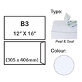  U-GRADE White Envelope, Peel & Seal 12" x 16"/B3 (Pack of 5's)