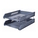  POP BAZIC Plastic Letter Tray, 2-Tier (Light Grey)