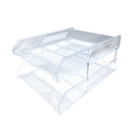  POP BAZIC Plastic Letter Tray, 2-Tier (Clear)