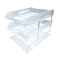  POP BAZIC Plastic Letter Tray, 3-Tier (Clear)