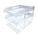  POP BAZIC Plastic Letter Tray, 3-Tier (Clear)
