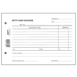  ESPP Petty Cash Voucher A5, 50 Sheets/Pad