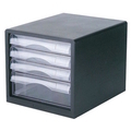  POP BAZIC File Cabinet 9774, 4 Drawer (Black)