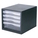 POP BAZIC File Cabinet 9774, 4 Drawer (Black)