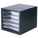  POP BAZIC File Cabinet 9775, 5 Drawer (Black)