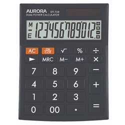 AURORA 12-Digits Desktop Calculator DT708 AURORA 12-Digits Desktop Calculator DT708