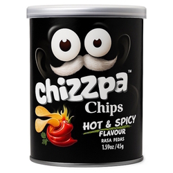  CHIZZPA Potato Crisps - Hot & Spicy, 45g x 24's (Ctn)