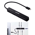 ELECOM 6-in-1 Type-C Slim Docking Station, DST-C30BK ELECOM 6-in-1 Type-C Slim Docking Station, DST-C30BK