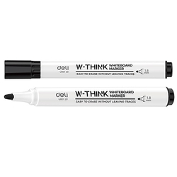 DELI Dry Erase Whiteboard Marker U00120, Bullet Tip (Black) DELI Dry Erase Whiteboard Marker U00120, Bullet Tip (Black)