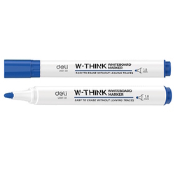DELI Dry Erase Whiteboard Marker U00130, Bullet Tip (Blue) DELI Dry Erase Whiteboard Marker U00130, Bullet Tip (Blue)