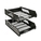  Plastic Letter Tray, 2-Tier, Black (50710)