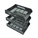  Plastic Letter Tray, 3-Tier, Black (60710)